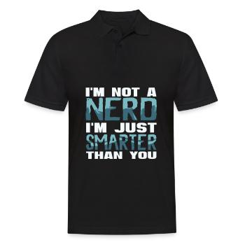 Nerd - Men's Polo Shirt - black - Front - Kai (181cm)