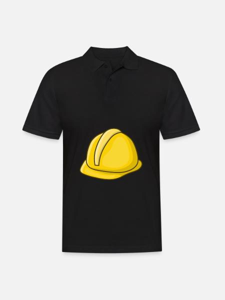 Hardhat construction worker craftsman - Men's Polo Shirt - black