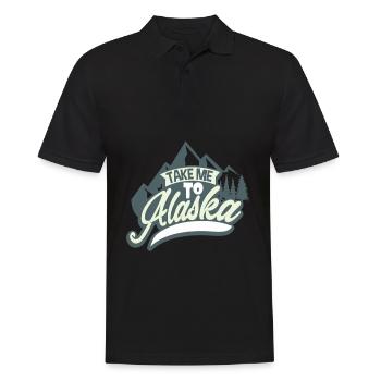 Alaska Natur - Männer Poloshirt - Schwarz - Vorne - Kai (181cm)