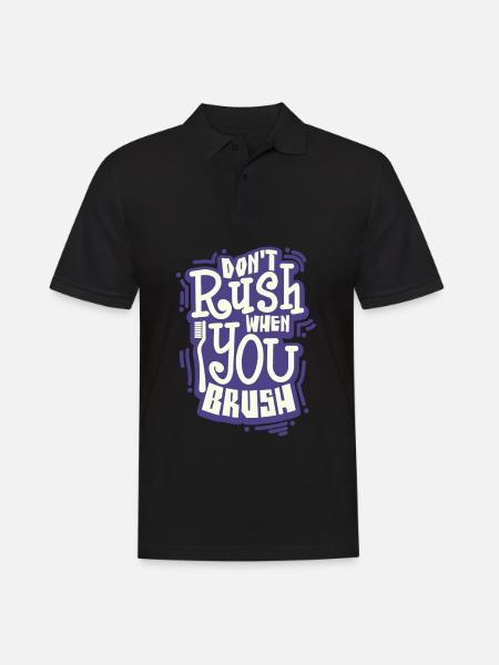 Brush teeth dentist toothbrush - Men's Polo Shirt - black