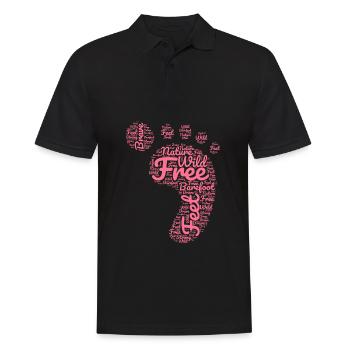 Foot footprint barefoot - Men's Polo Shirt - black - Front - Kai (181cm)