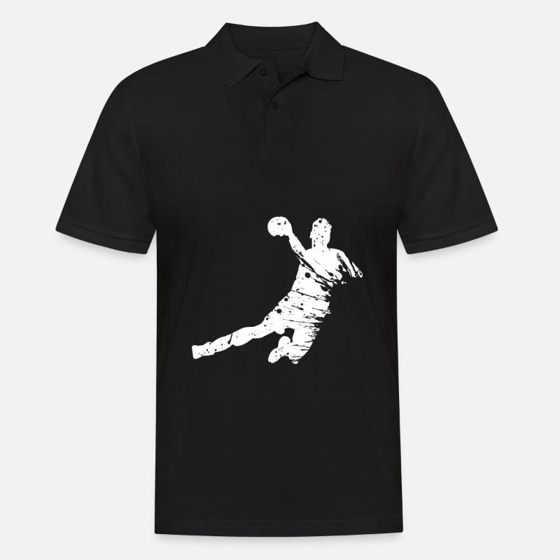 Handball - Männer Poloshirt - Schwarz