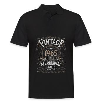 1965 anniversaire millésime millésime - Polo Homme - noir - Devant - Kai (181cm)