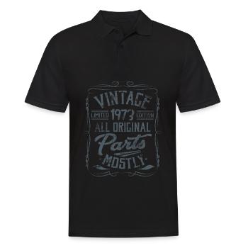 Anniversaire 1973 Millésime Millésime - Polo Homme - noir - Devant - Kai (181cm)