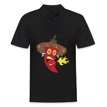 Chilli Kochen Koch - Männer Poloshirt - Schwarz - Vorne - Kai (181cm)