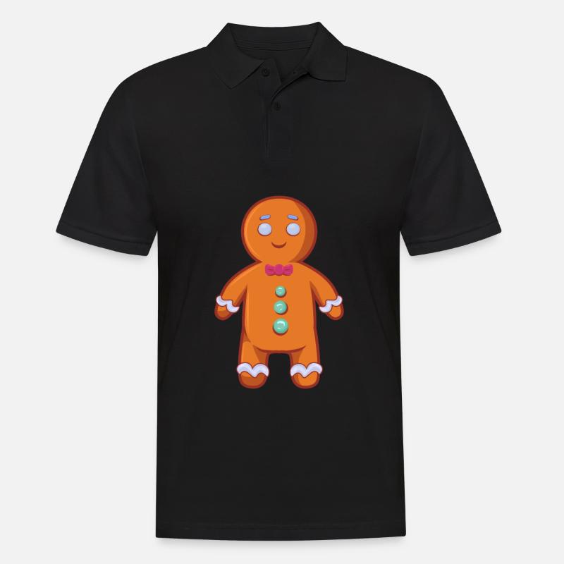 Lebkuchen Weihnachten - Männer Poloshirt - Schwarz