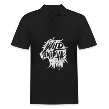 Lion animal sauvage - Polo Homme - noir - Devant - Kai (181cm)