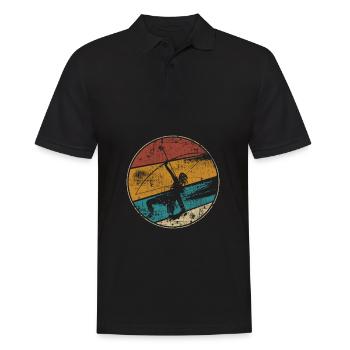 Tir à l'arc vintage - Polo Homme - noir - Devant - Kai (181cm)