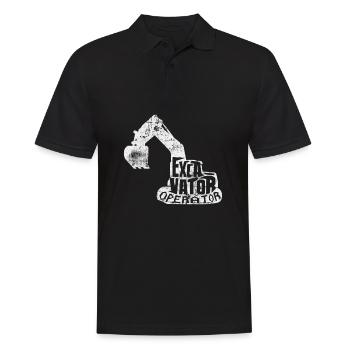 Bagger - Männer Poloshirt - Schwarz - Vorne - Kai (181cm)