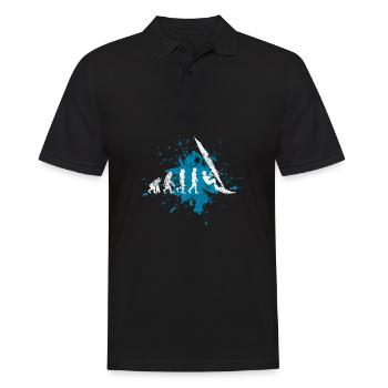 Windsurfen Surfer Evolution - Männer Poloshirt - Schwarz - Vorne - Kai (181cm)