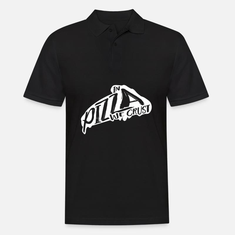 Pizza - Männer Poloshirt - Schwarz