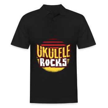Ukulele - Männer Poloshirt - Schwarz - Vorne - Kai (181cm)