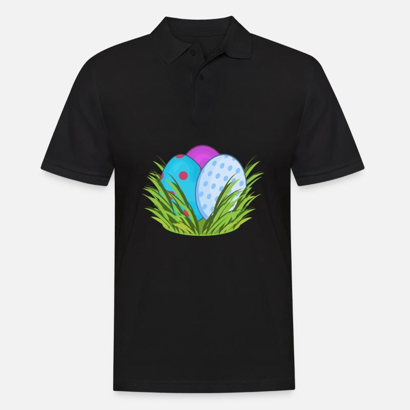 Easter Easter eggs Easter nest - Men's Polo Shirt - black