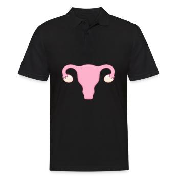 Gebärmutter Uterus Feminismus Feministin Hebamme - Männer Poloshirt - Schwarz - Vorne - Kai (181cm)