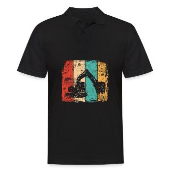 Bagger vintage - Männer Poloshirt - Schwarz - Vorne - Kai (181cm)