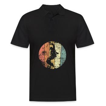 Breakdancer vintage Hip-Hop - Polo Homme - noir - Devant - Kai (181cm)