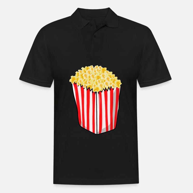 Popcorn - Männer Poloshirt - Schwarz