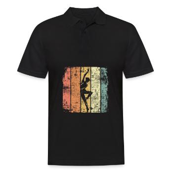 Ballett Tänzerin Tanzen vintage - Männer Poloshirt - Schwarz - Vorne - Kai (181cm)