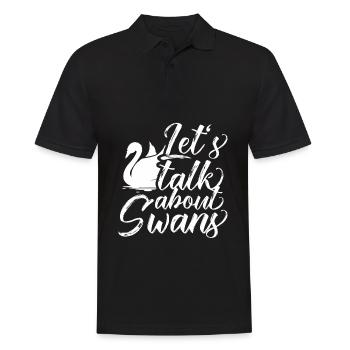Schwan - Männer Poloshirt - Schwarz - Vorne - Kai (181cm)