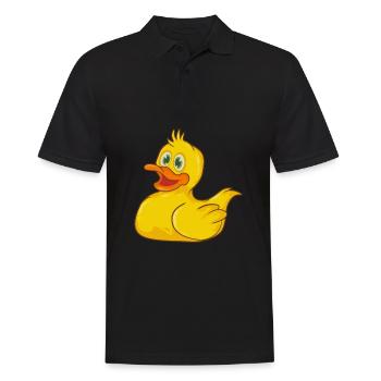 Bathing duck - Men's Polo Shirt - black - Front - Kai (181cm)