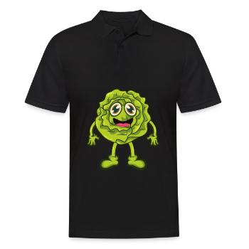 Salat - Männer Poloshirt - Schwarz - Vorne - Kai (181cm)