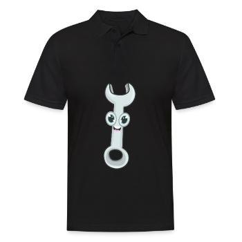 Wrench Tool - Men's Polo Shirt - black - Front - Kai (181cm)