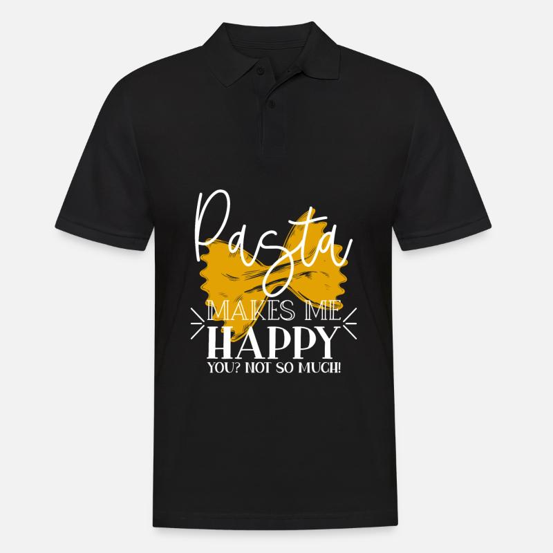 Pasta Nudeln - Männer Poloshirt - Schwarz