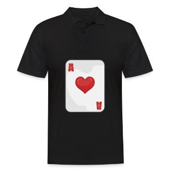 Ass Card - Men's Polo Shirt - black - Front - Kai (181cm)