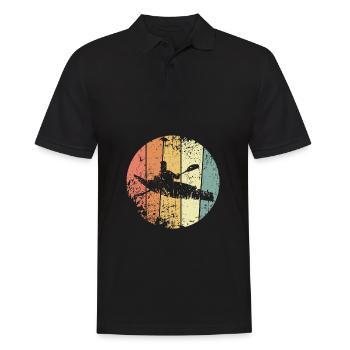 Kajak Rudern Rudersport vintage - Männer Poloshirt - Schwarz - Vorne - Kai (181cm)