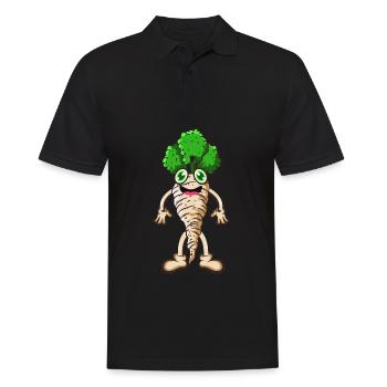 Pastinake - Männer Poloshirt - Schwarz - Vorne - Kai (181cm)