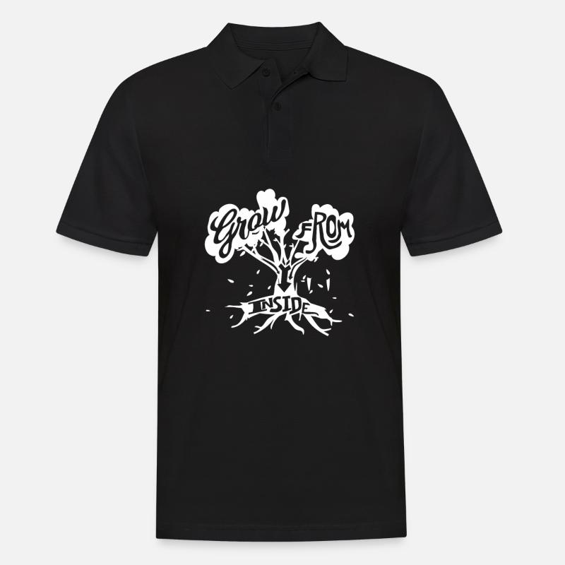 Motivation Selbstbewusstsein - Männer Poloshirt - Schwarz