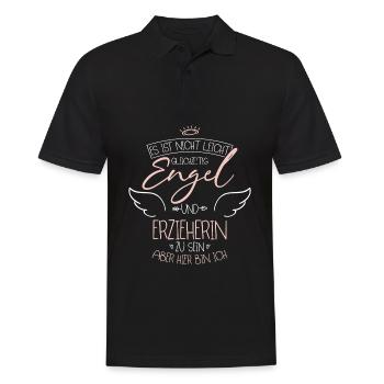Erzieherin - Männer Poloshirt - Schwarz - Vorne - Kai (181cm)