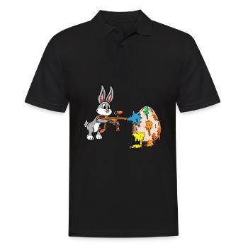 Easter Easter egg dyeing - Men's Polo Shirt - black - Front - Kai (181cm)