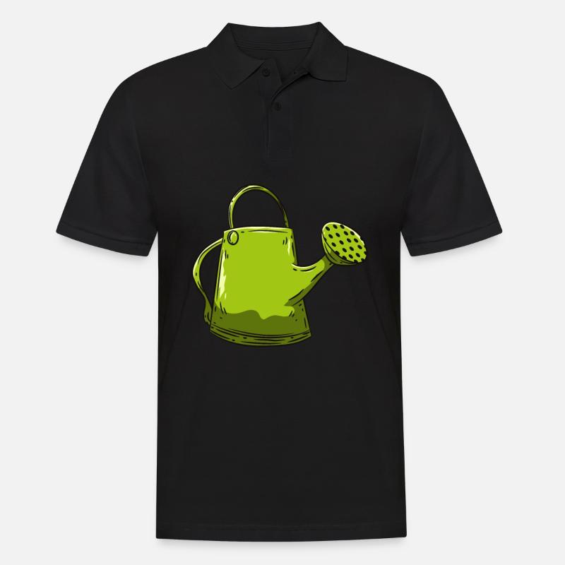 Gießkanne Gärtner Garten - Männer Poloshirt - Schwarz