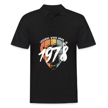 1978 anniversaire guitare guitare - Polo Homme - noir - Devant - Kai (181cm)