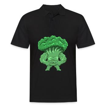 Broccoli Fitness - Men's Polo Shirt - black - Front - Kai (181cm)
