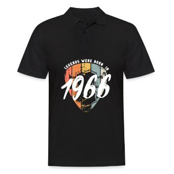 1966 anniversaire guitare guitariste - Polo Homme - noir - Devant - Kai (181cm)
