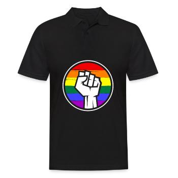 Les personnes LGBT - Polo Homme - noir - Devant - Kai (181cm)