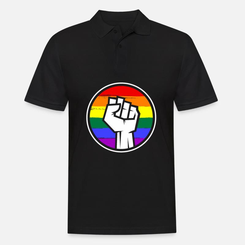 LGBT - Männer Poloshirt - Schwarz