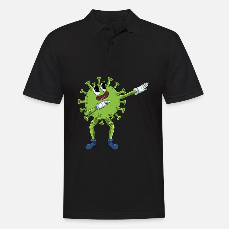 Dabbing Virus - Männer Poloshirt - Schwarz