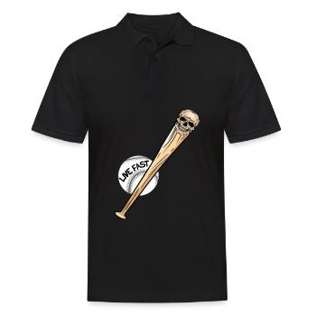 Baseball-Schädel Baseball Skull - Men's Polo Shirt - black - Front - Kai (181cm)