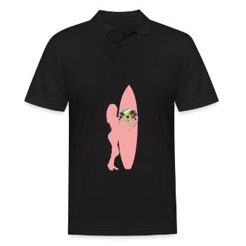 Surfer Girl - Polo Homme - noir - Devant - Kai (181cm)