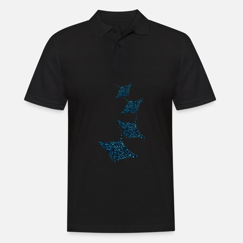 Manta Rochen - Männer Poloshirt - Schwarz