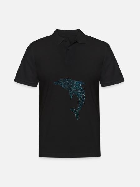 Schöner Delphin Beautiful Dolphin - Men's Polo Shirt - black