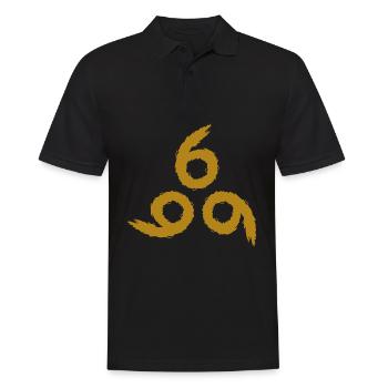 666 Or - Polo Homme - noir - Devant - Kai (181cm)