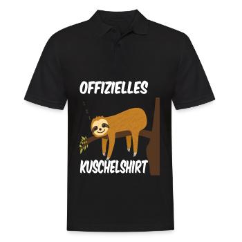 Offizielles Kuschelshirt Faultier - Männer Poloshirt - Schwarz - Vorne - Kai (181cm)