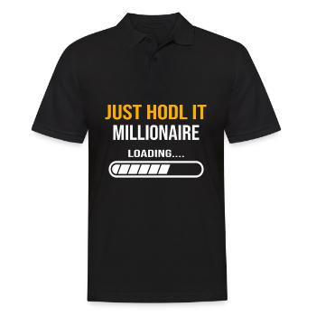 To the moon with hodl noodle just hodl it - Polo Homme - noir - Devant - Kai (181cm)