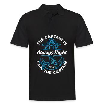 The captain is always right and I am captain - Men's Polo Shirt - black - Front - Kai (181cm)
