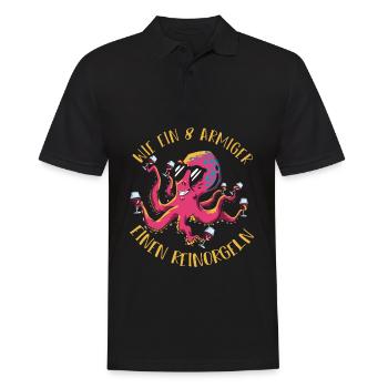 Trinkerfreunde wie ein achtarmiger ein reinorgeln - Männer Poloshirt - Schwarz - Vorne - Kai (181cm)