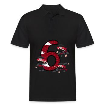 6. Geburtstag Junge Ninja 6 Jahre Ninja Kostüm - Männer Poloshirt - Schwarz - Vorne - Kai (181cm)